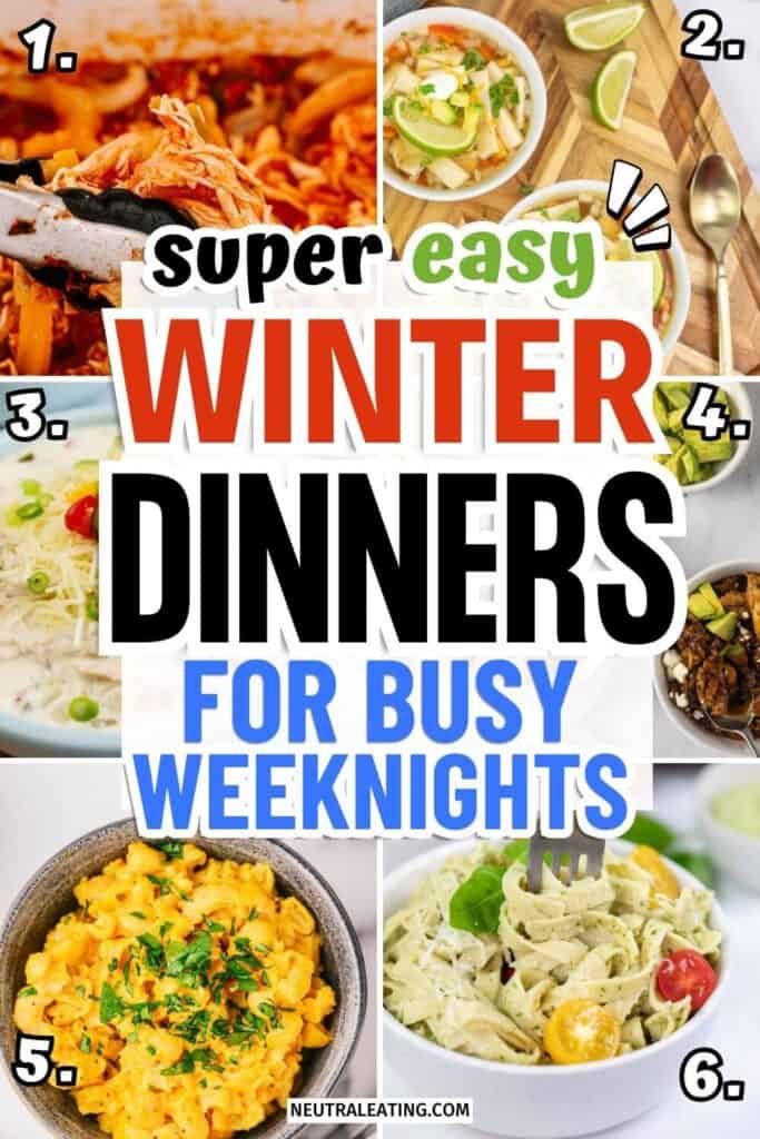 Easy Dinner Recipes For Cold Winter Nights! Healthy Meal Ideas to Try.