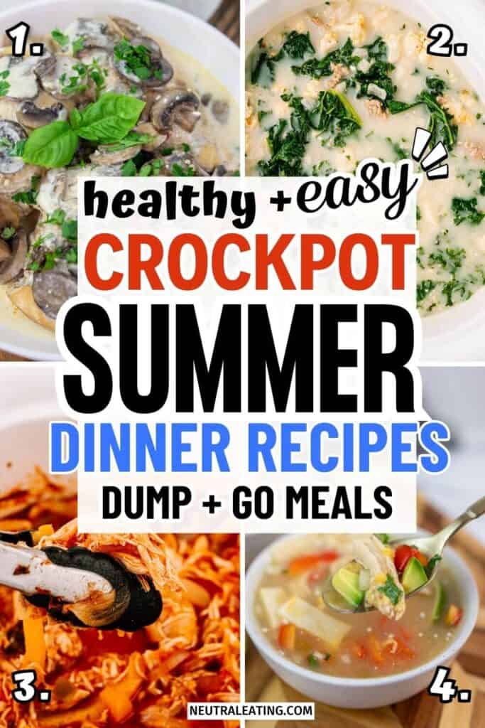 Quick Summer Crockpot Dinner Ideas! Easy Summer Food.