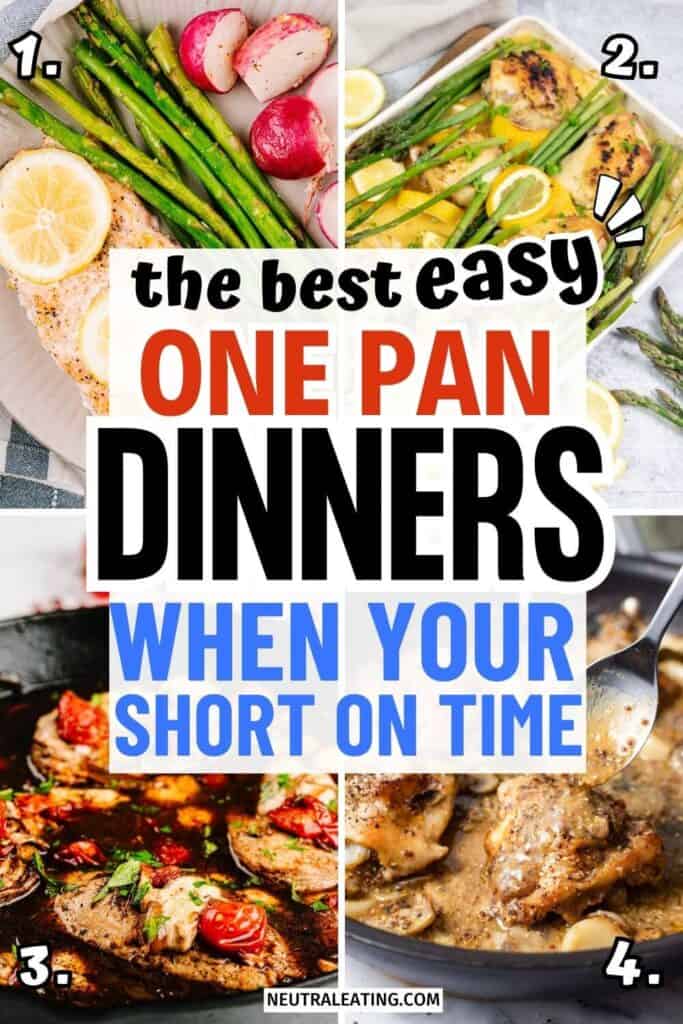 Easy One Pan Dinner Ideas! Meal Prep Dinner Ideas.