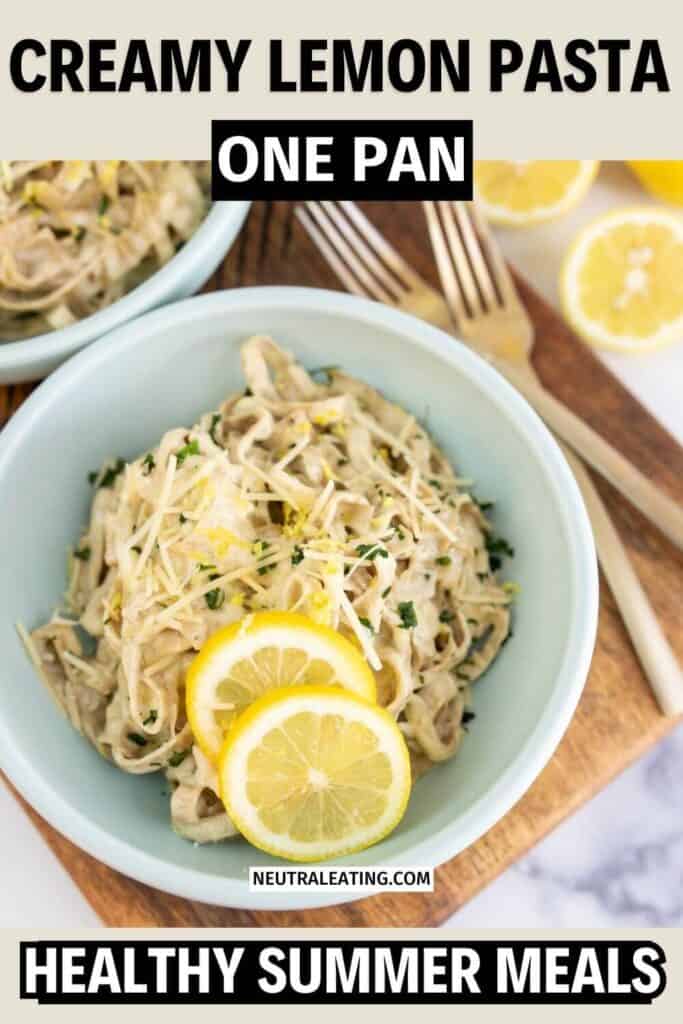 Light Lemon Butter Pasta Sauce Recipe! Summer Pasta Dinner Recipes.