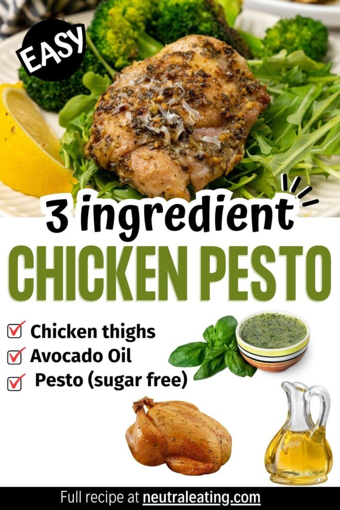 Baked Chicken Pesto Recipes (Easy Simple Ingredient Dinners with 3 ingredients)