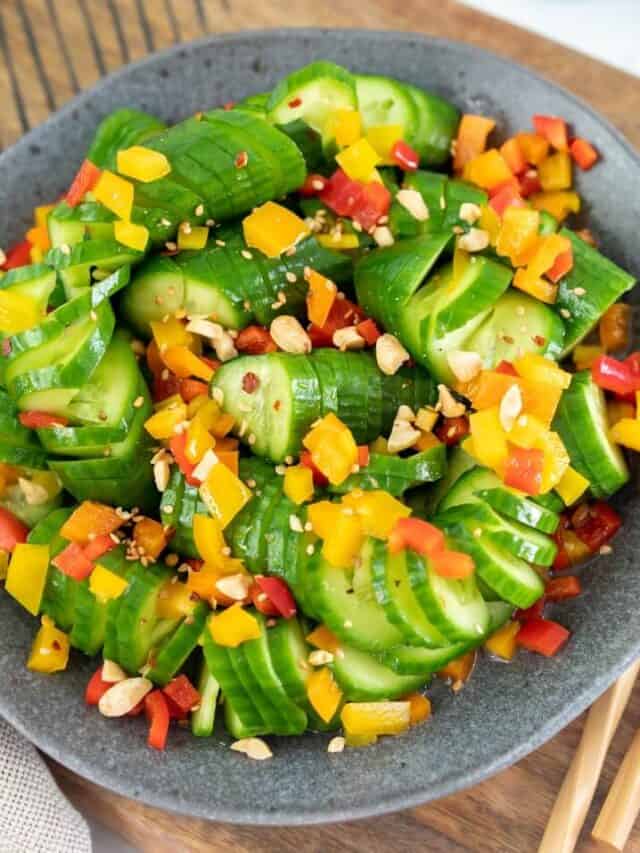 Spiraled Cucumber Salad