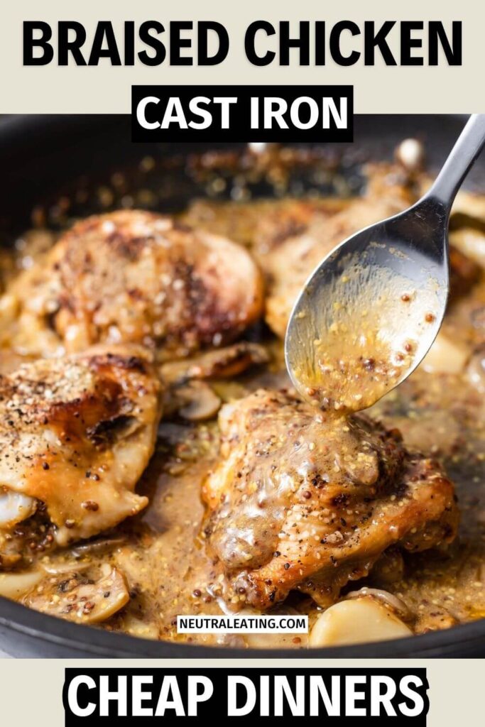 Healthy and Creamy Chicken and Mushroom Recipe! Budget Friendly Meal Plan.