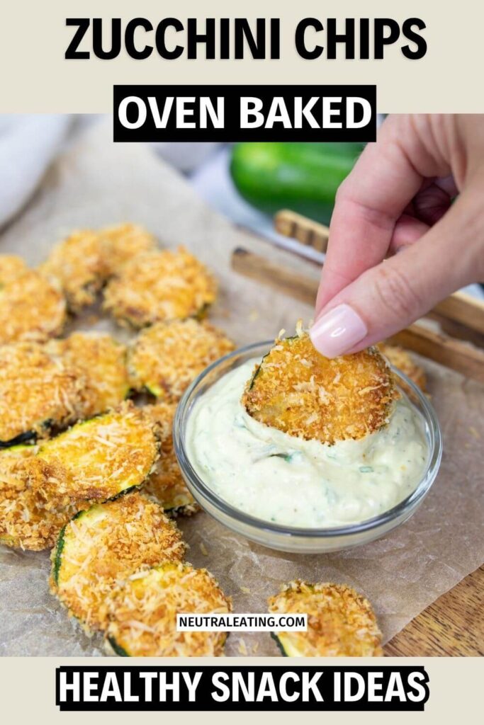 Easy Oven Baked Zucchini Chips! Healthy Meal Prep Snacks.