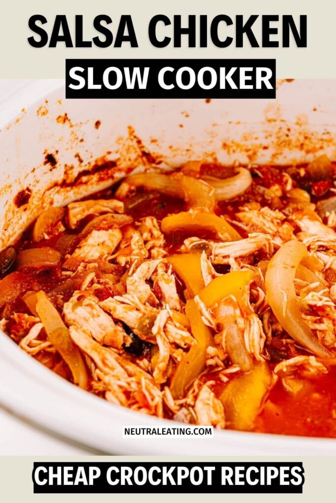 Easy Mexican Salsa Chicken Crockpot Recipe! Cheap Dinner For Family.