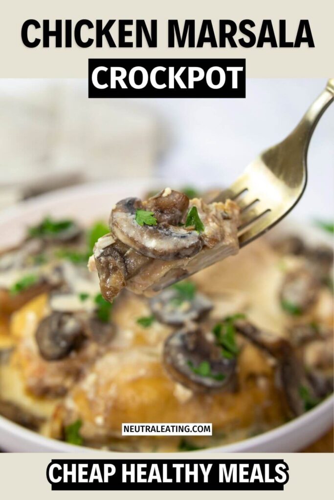 Budget Chicken Marsala With Mushrooms! Crockpot Chicken Recipes.