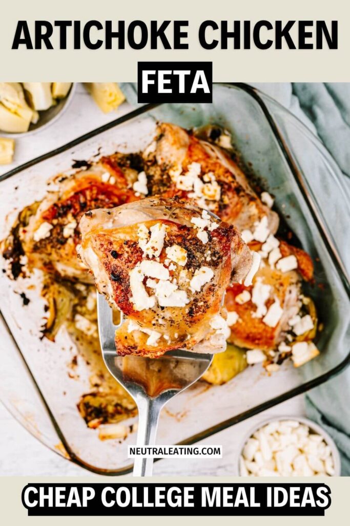 Artichoke Chicken Thigh Baked in Oven! Cheap Dinner Recipes.
