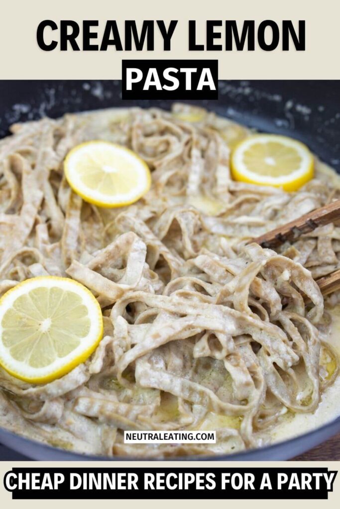 The Best Creamy Lemon Butter Pasta! Gluten Free Pasta Dish for a Crowd.