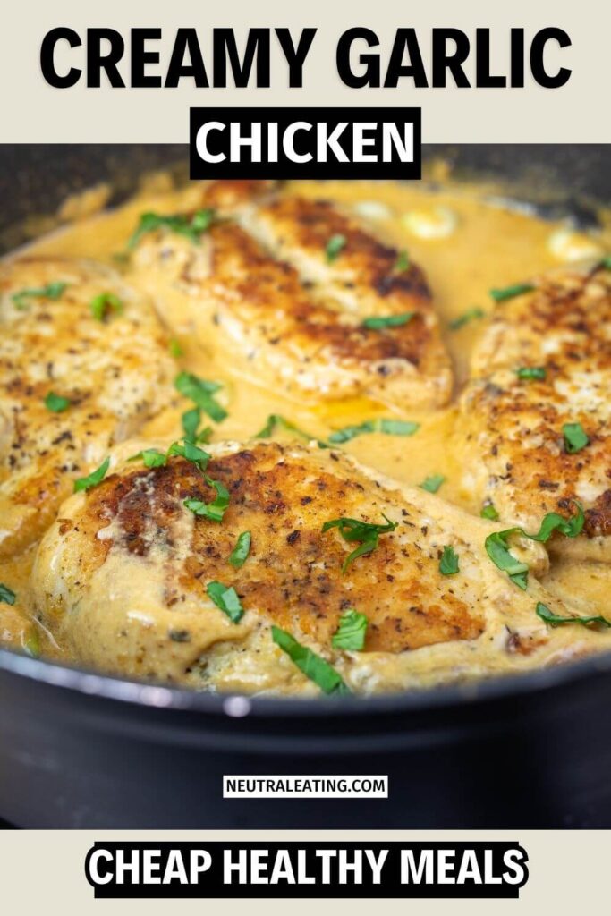 Easy Creamy Butter Garlic Chicken! Quick and Easy Frugal Meals.
