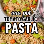 easy one pot tomato garlic pasta