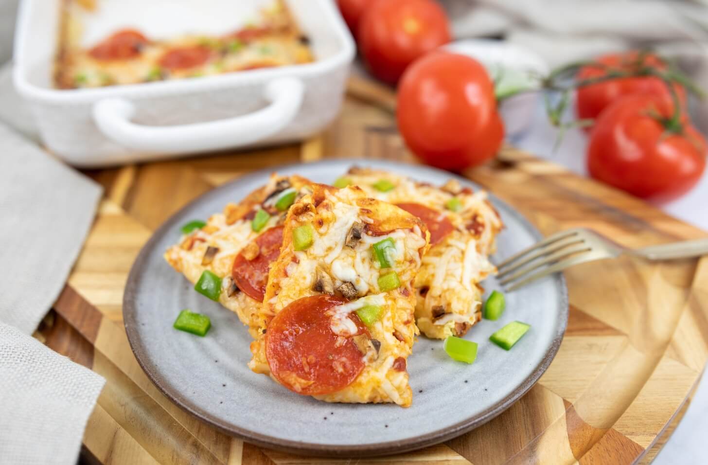 Pizza Casserole (high protein + low carb)