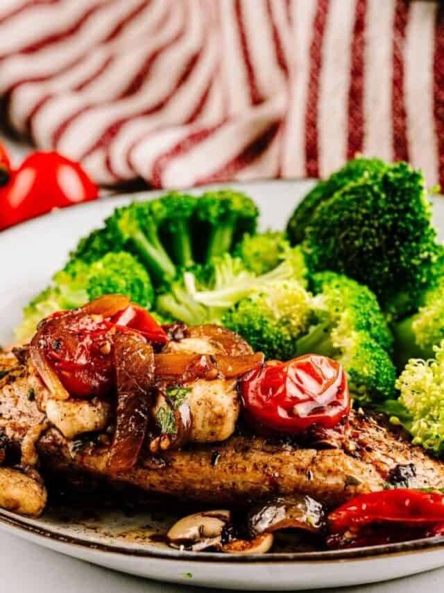Easy Balsamic Chicken Skillet Meal Dinner! Quick Chicken Dinner Recipes.