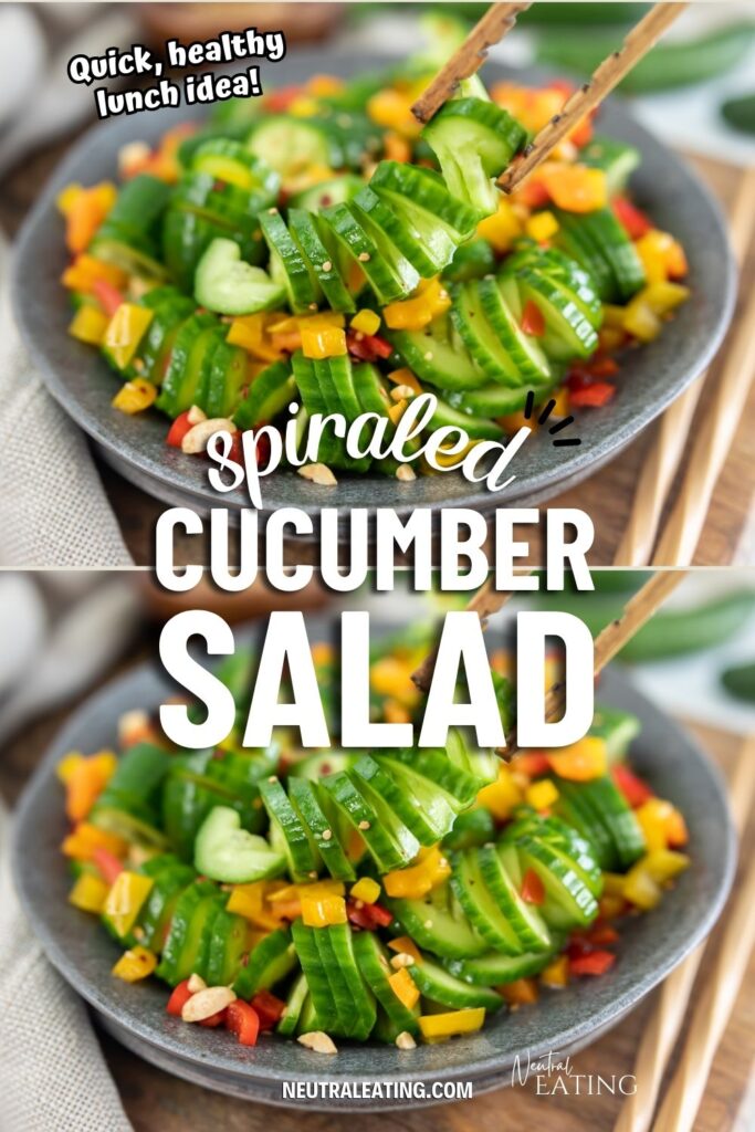 Quick and Easy Asian Cucumber Salad Recipe (How to Make Spiral Cucumber Salad)