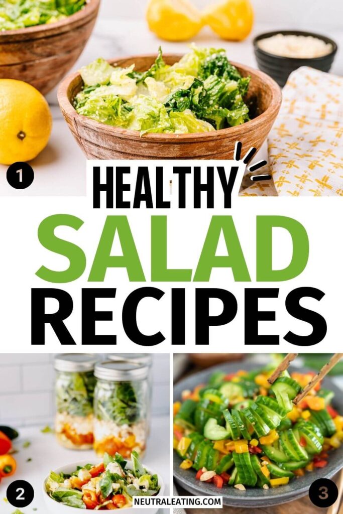 Healthy Salad Recipes for Dinner (Easy Healthy Veggies Salad for Clean Eating)