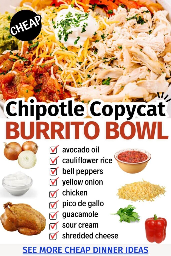 Easy Chicken Burrito Bowl Recipe: Mexican Chicken Bowls Healthy