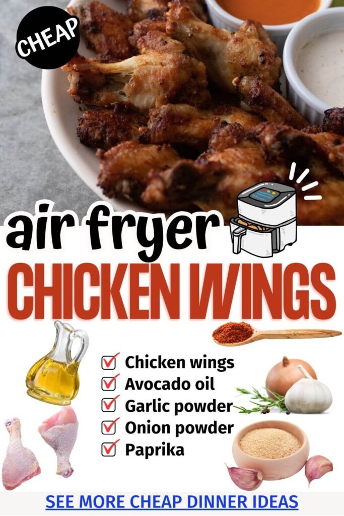 Extra Crispy Air Fryer Chicken Wings! Cheap Dinner On a Budget.