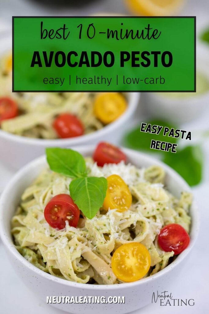 Healthy Pesto Pasta Recipe! Creamy Avocado Pesto!
