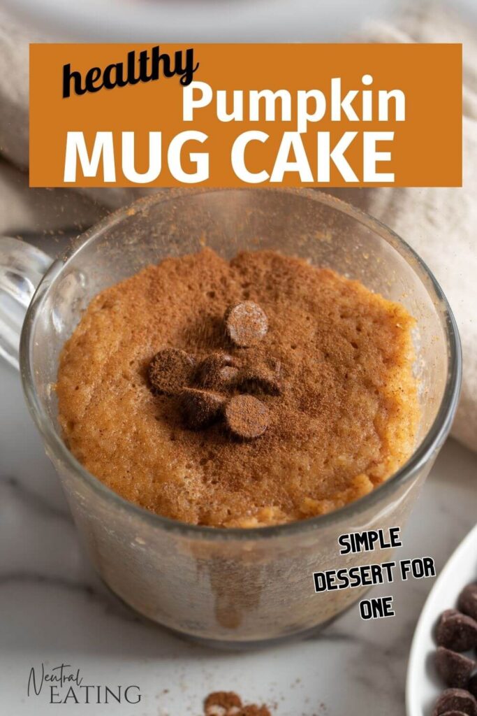 Healthy Pumpkin Mug Cake Recipe (A Sugar free Single Serve Mug Cake with Chocolate Chips)