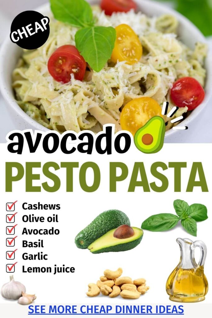Homemade and Healthy Avocado Basil Pesto Recipe! Healthy Dinner on a Budget.