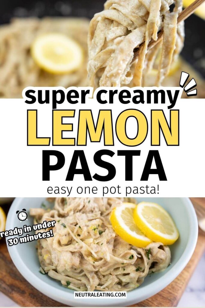 Garlic Lemon Butter Pasta! Creamy Pasta Recipe.