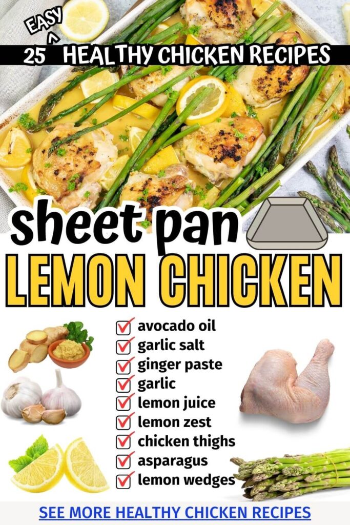 Healthy Lemon Garlic Chicken for Dinner Idea (Easy Baked Lemon Chicken Recipe)
