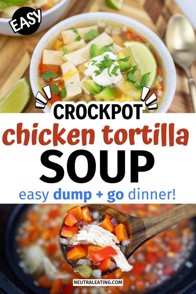 Gluten Free Chicken Tortilla Soup in the Pressure! Easy Chicken Crockpot Recipe.
