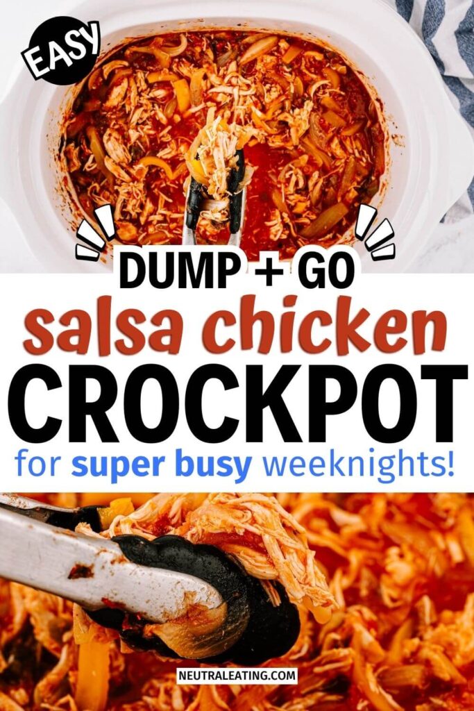 Easy Dump and Go Crockpot Dinners! Chicken Salsa Crockpot Recipe.