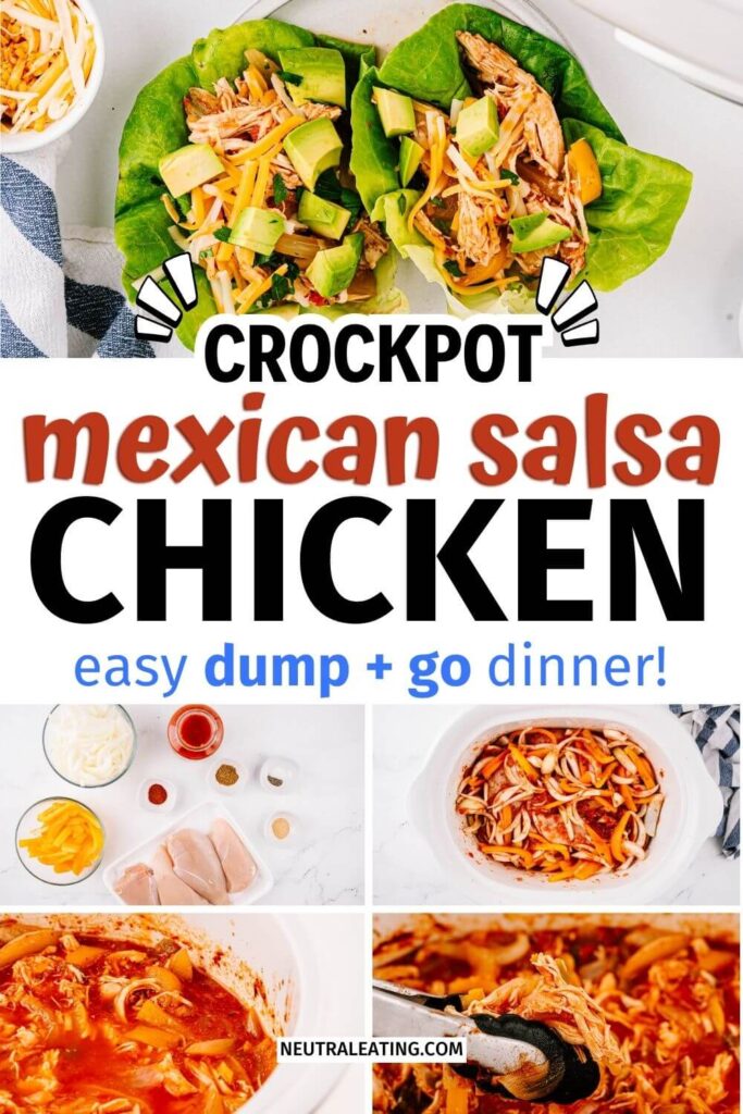 Mexican Crockpot Chicken Dinner Recipe. Creamy Salsa Chicken!