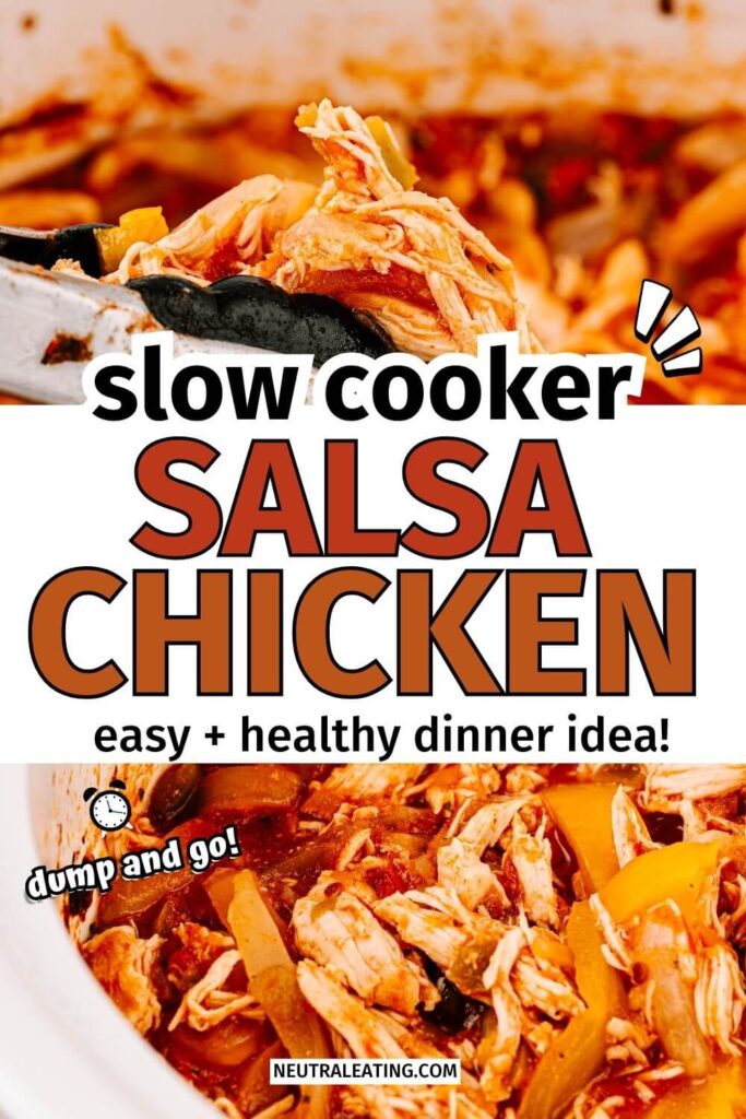 Shredded Salsa Chicken Crockpot Recipe! Healthy Chicken Crockpot Recipe.