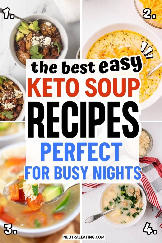 Keto Dinner Soup Recipes! Keto Soup Meals on the go.