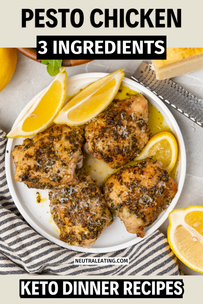 3 Ingredient Chicken pesto recipes (Simple Low Carb Pesto Chicken for busy nights)