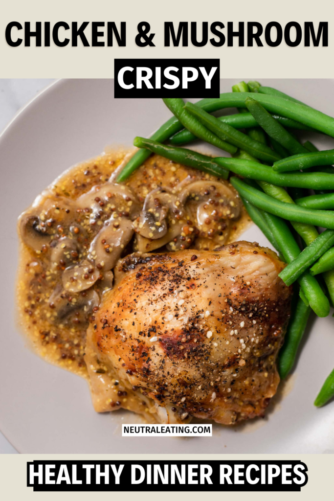 The Best Healthy One Pot Chicken And Mushroom Dinner (Easy Low Carb Braised Chicken and Mushroom Recipe)