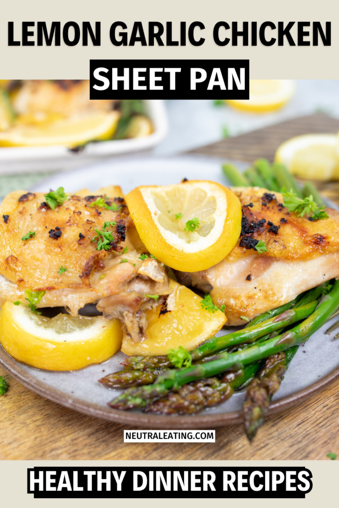 Healthy Lemon Garlic Chicken Sheet Pan Dinner ( Easy Lemon Chicken Recipe for Weeknights)