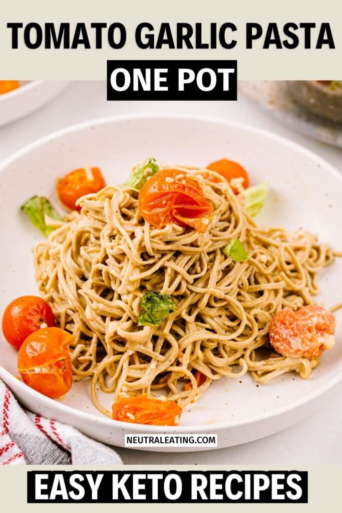 Fresh Tomato Garlic Pasta Sauce Recipe! Quick Low Carb Pasta Dinner.