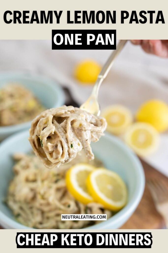 Creamy Lemon Parmesan Pasta Recipes! Keto Pasta Recipe.