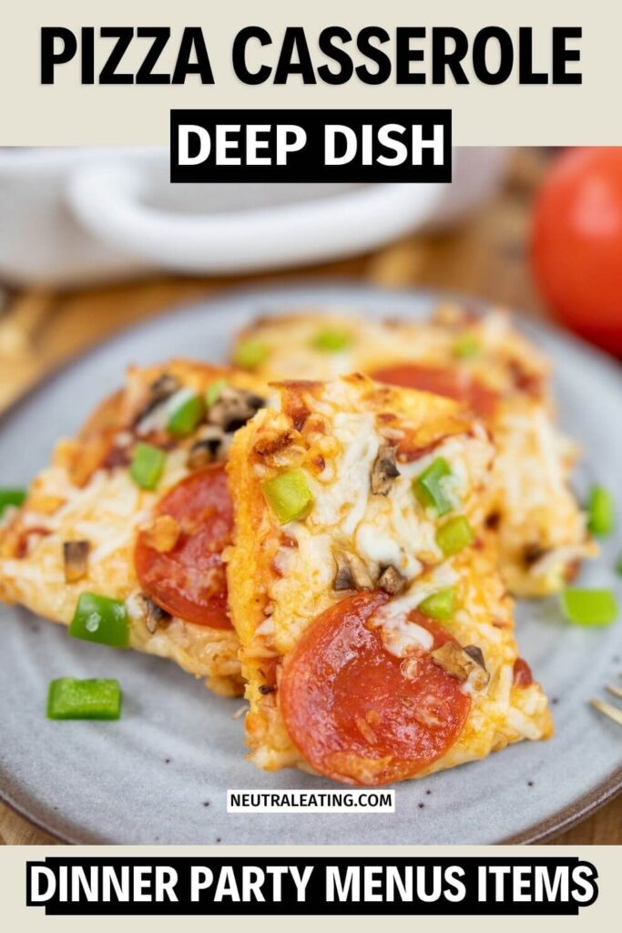 Healthy No Crust Pizza Recipe! Pizza Casserole Dinner Ideas.