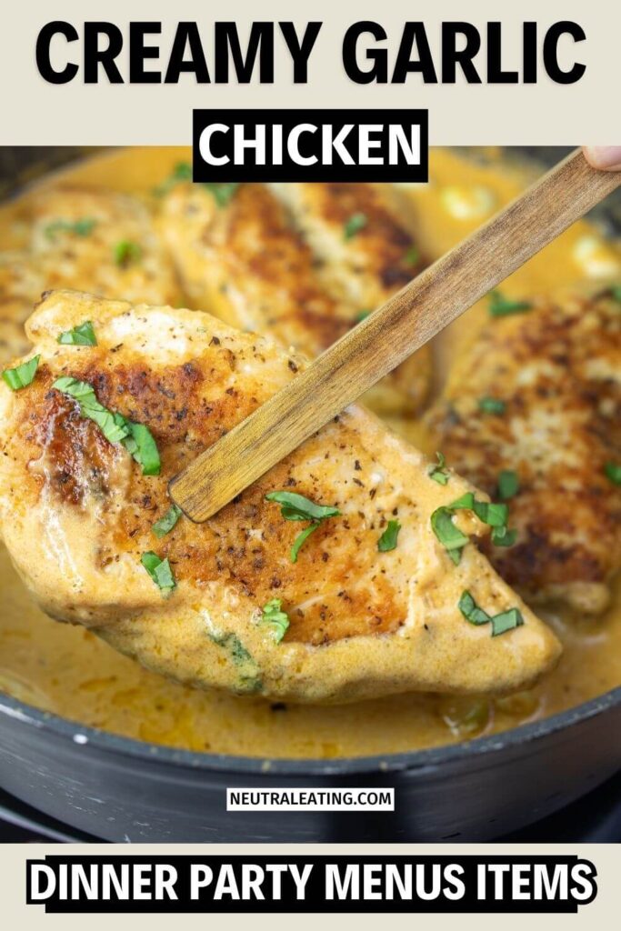 The Best Garlic Marinade Chicken Recipe! Easy Dinner Party Chicken Menu Ideas.