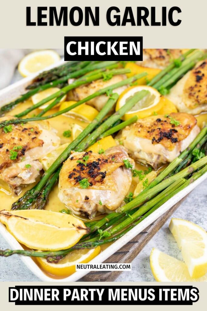 Easy Oven Baked Lemon Chicken Recipe! Impressive Dinner Party Ideas.