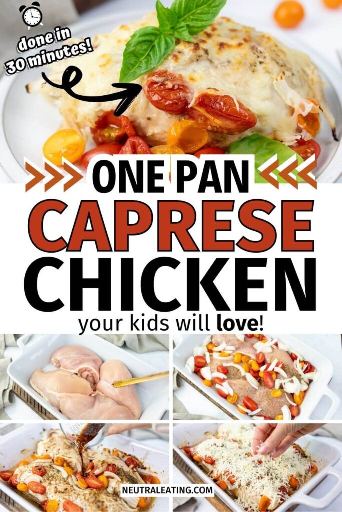 Chicken Caprese Dinner Recipe! Gluten Free Baked Chicken.