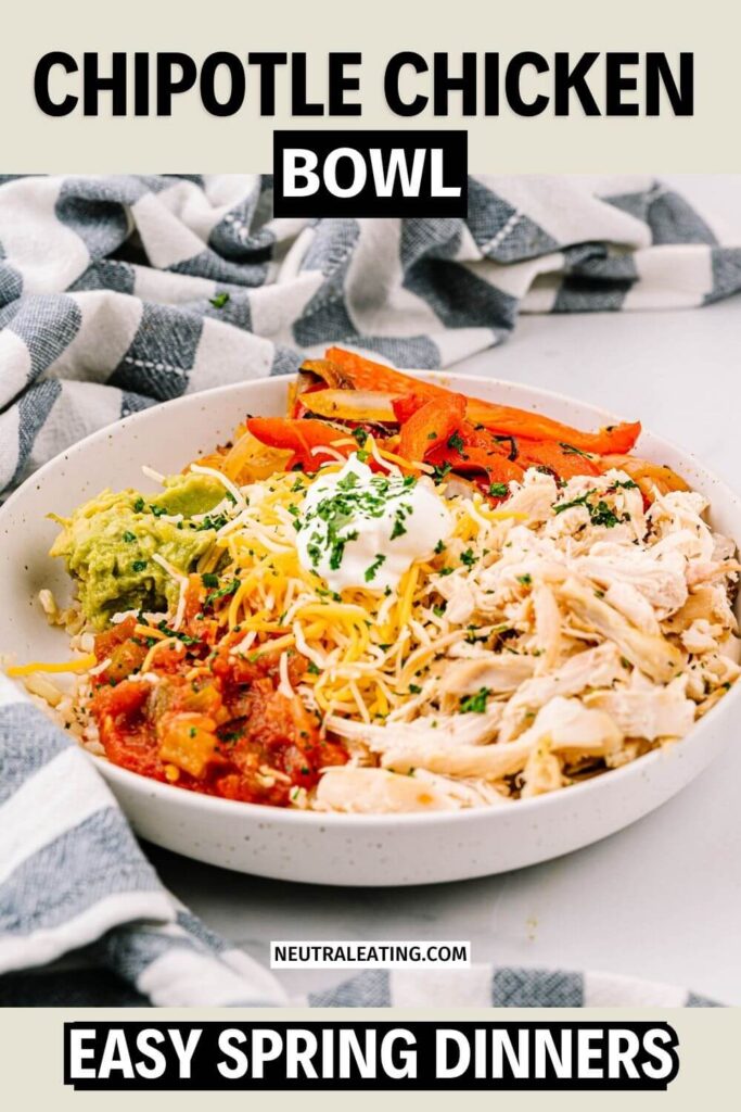 Healthy Mexican Chipotle Chicken Bowl! Easy Gluten Free Dinner Recipe.