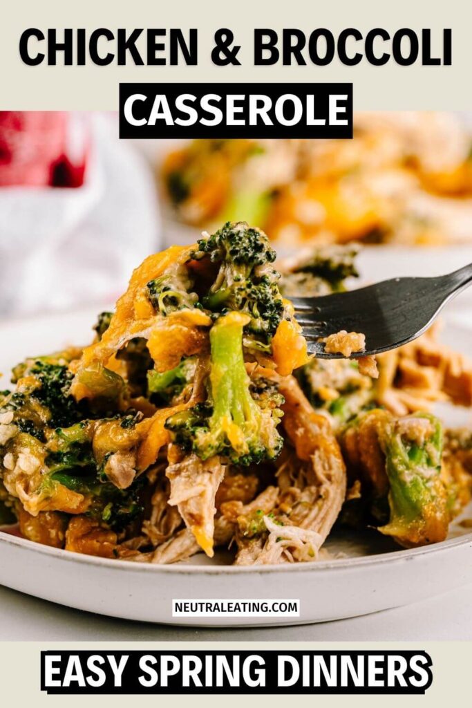 High Protein Chicken & Broccoli Casserole Recipe! Easy Spring Break Dinner Casserole.
