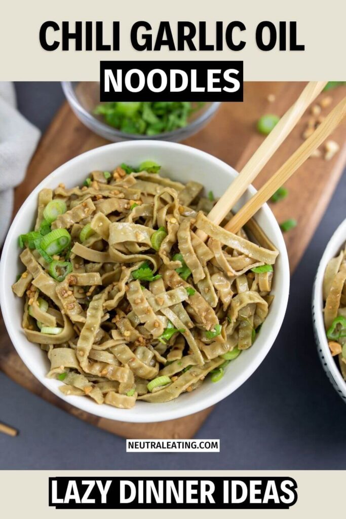 Easy Spicy Garlic Noodles! Healthy Asian Noodle Recipe.