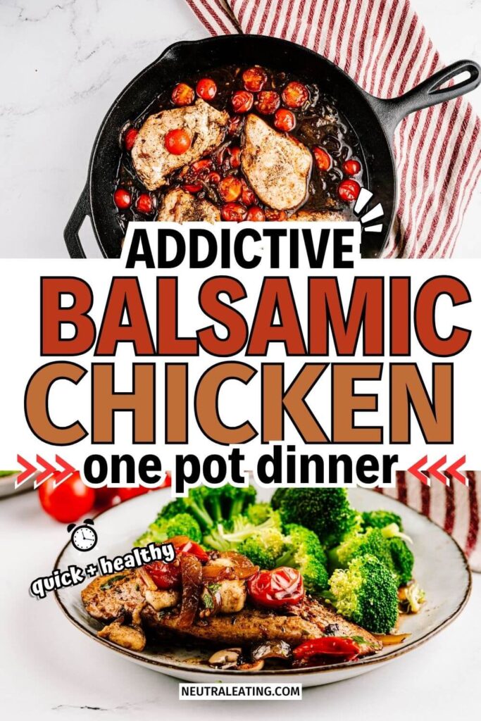 Easy Baked Balsamic Chicken! Cast Iron Skillet Recipes for Family.