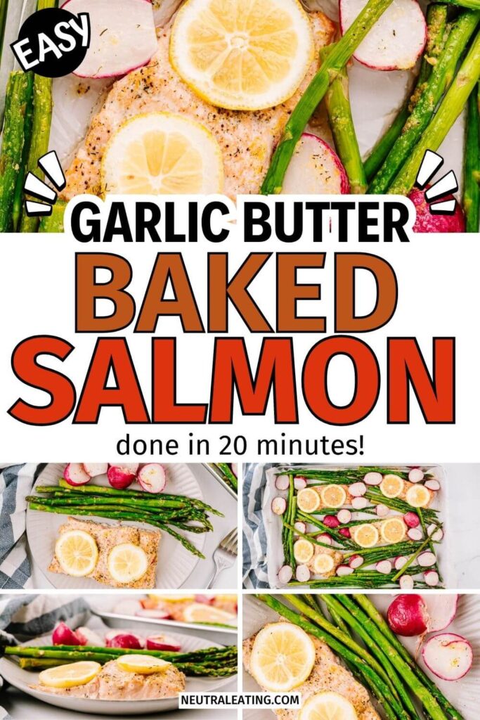 Baked Lemon Garlic Salmon! Healthy Gluten Free Dinner.