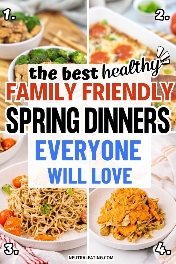 Family Friendly Healthy Meal Ideas for Spring! Quick Spring Dinners.