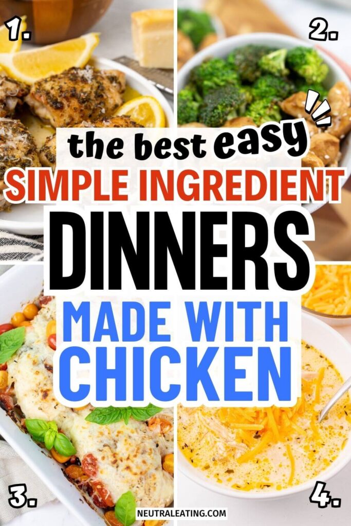 Simple Ingredient Chicken Dinner Ideas! Healthy Easy Dinners.