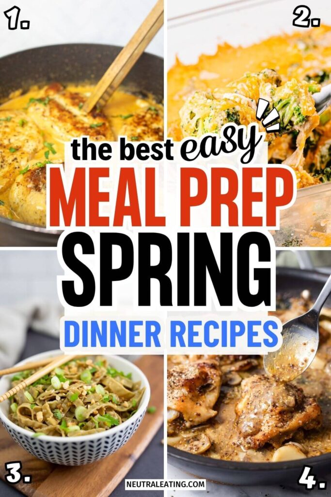 Healthy Spring Dinners for Meal Prep! Quick and Easy Healthy Meals.