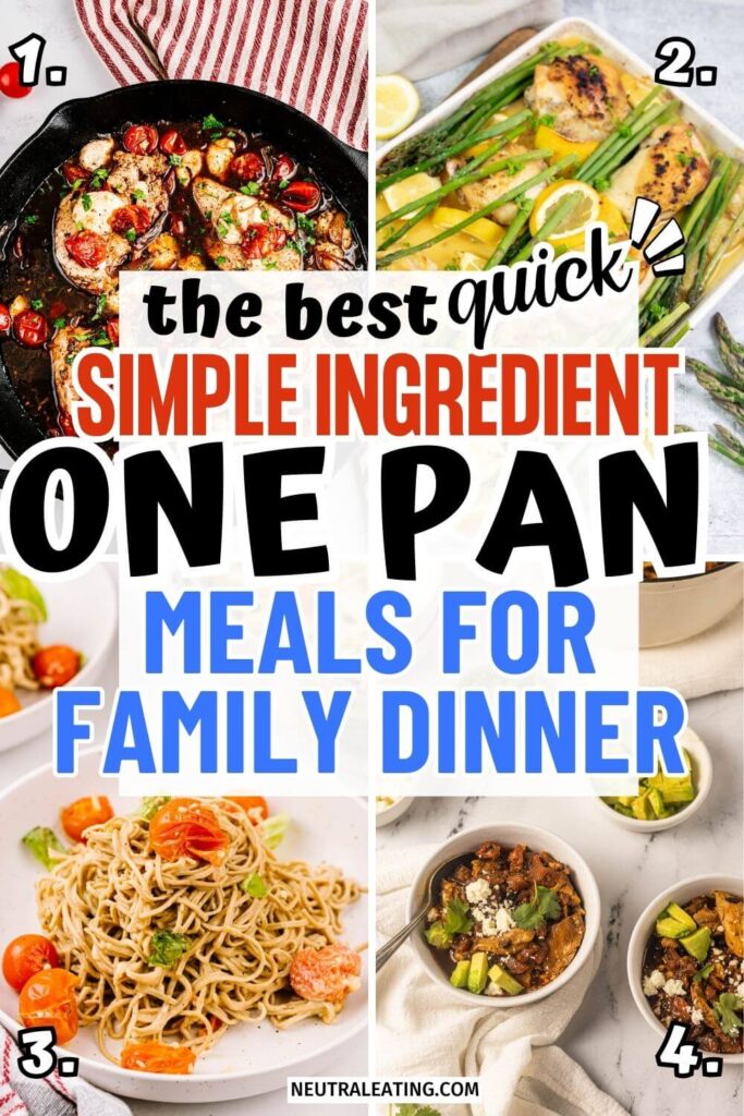 Simple Few Ingredient One Pan Meals! Quick Simple Meal Ideas.