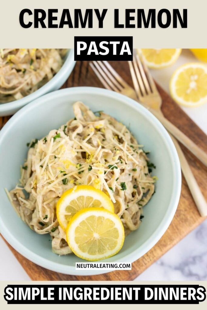 Creamy Lemon Pasta Dinner Recipe! Healthy Dinner Ideas for Picky Eaters.