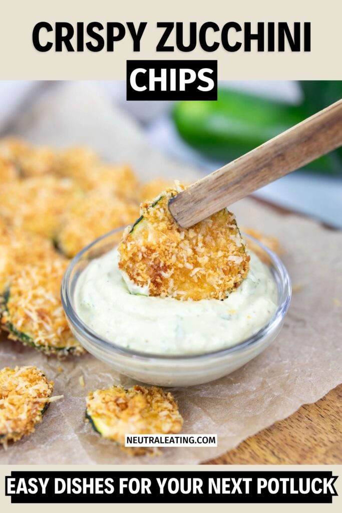 Quick Easy Zucchini Chip Recipe! Bite Size Party Appetizers.